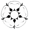 A white rose, the YHA logo